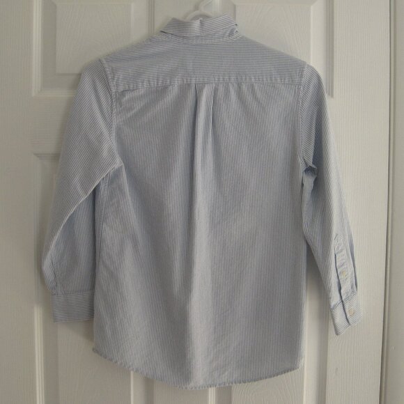 Vineyard Vines Oxford Whale Shirt Size S (8-10) Blue White Stipes 100% Cotton - Picture 2 of 6